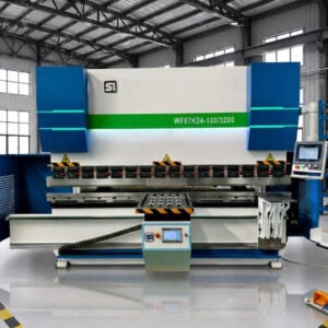 Electro-hydraulic CNC bending machine + follow-up material support